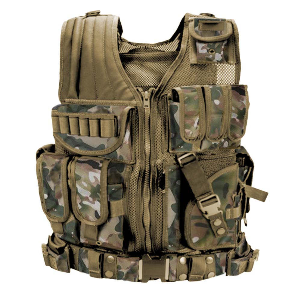 Tactical Vest Durable Mesh Vest with Detachable Belt-xinru shop