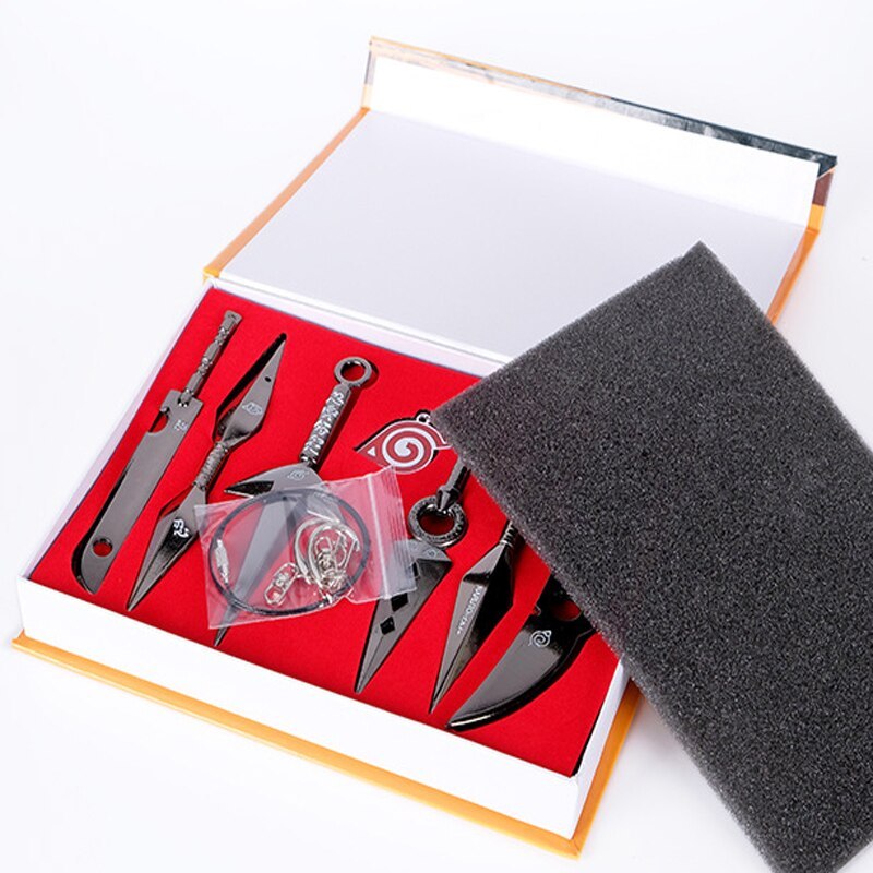 Naruto Armor Metal Cosplay Props Kakashi Madara Sword Set Pendant Dagger Dart-xinru