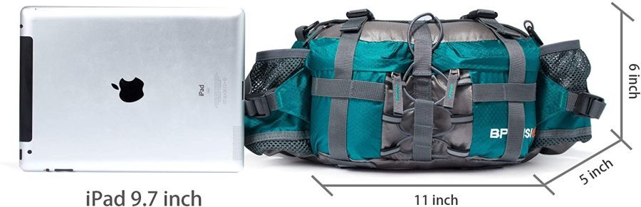 Water-Resistant Outdoor Mountaineering Waist Pack With Water Bottle Holder-xinru