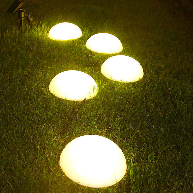 Solar 5 Half Ball LED Outdoor Garden Decorative Lawn Plug Light-xinru