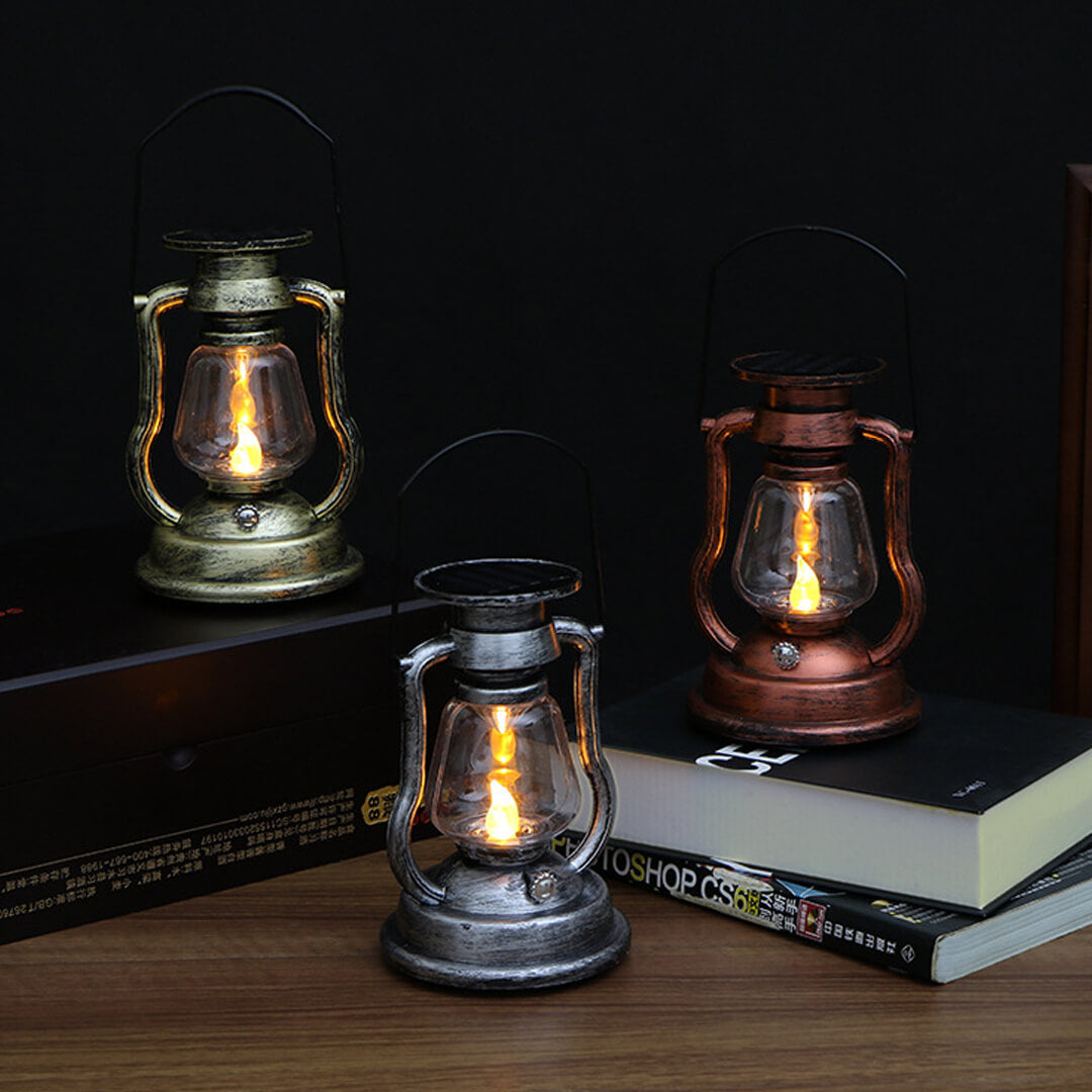 Vintage Wall Light Solar Power Rechargeable Yellow LED Light-xinru