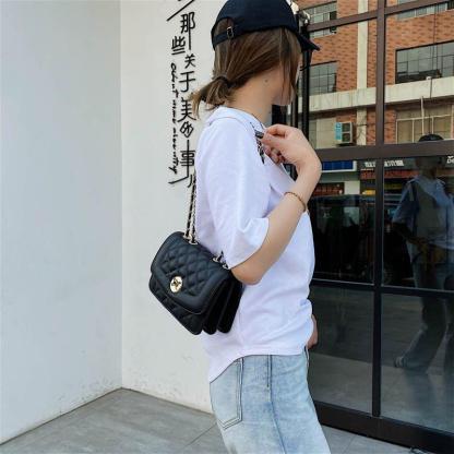 シンプルなワンショルダーチェーンバッグメッセンジャーバッグ-xinru shop