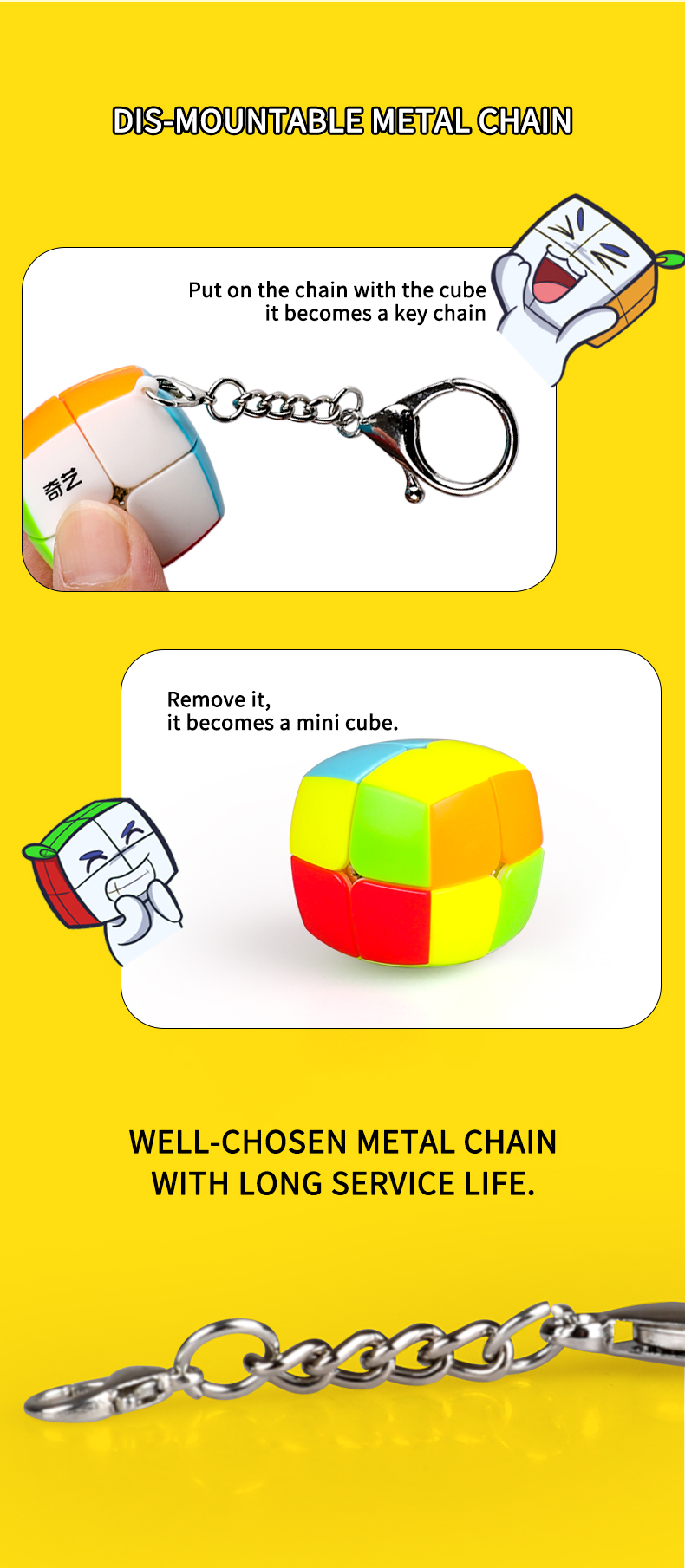 QiYi Mini Pillowed 2x2 Keychain-xinru shop