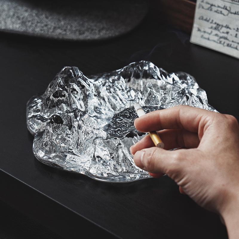 Crystal Glass Iceberg Ashtray-xinru shop