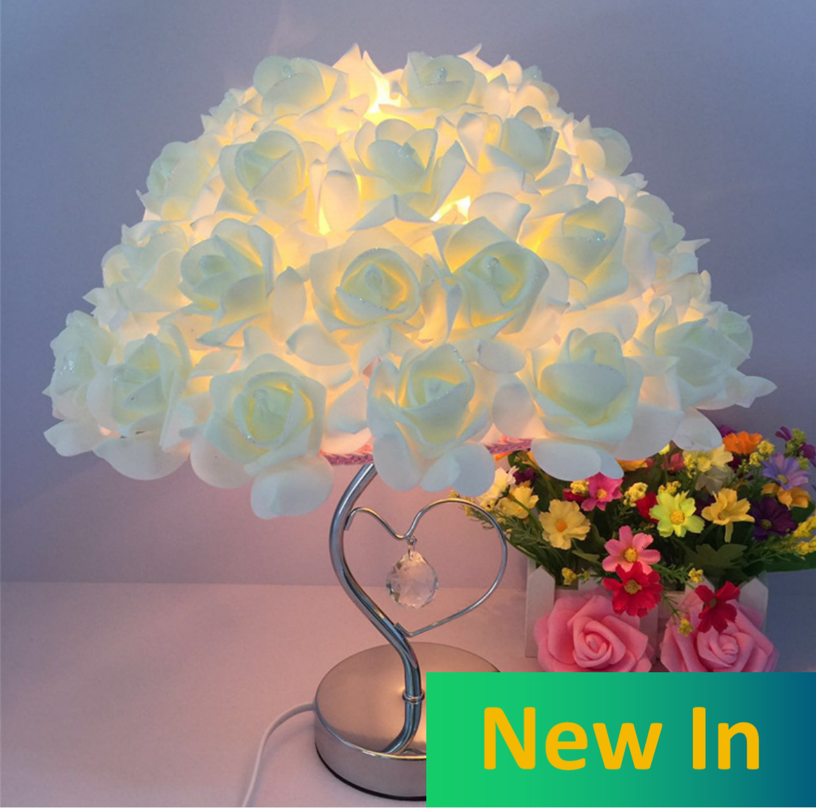 Rose Bouquet Lamp Sparkly Trees Table Lights-xinru shop