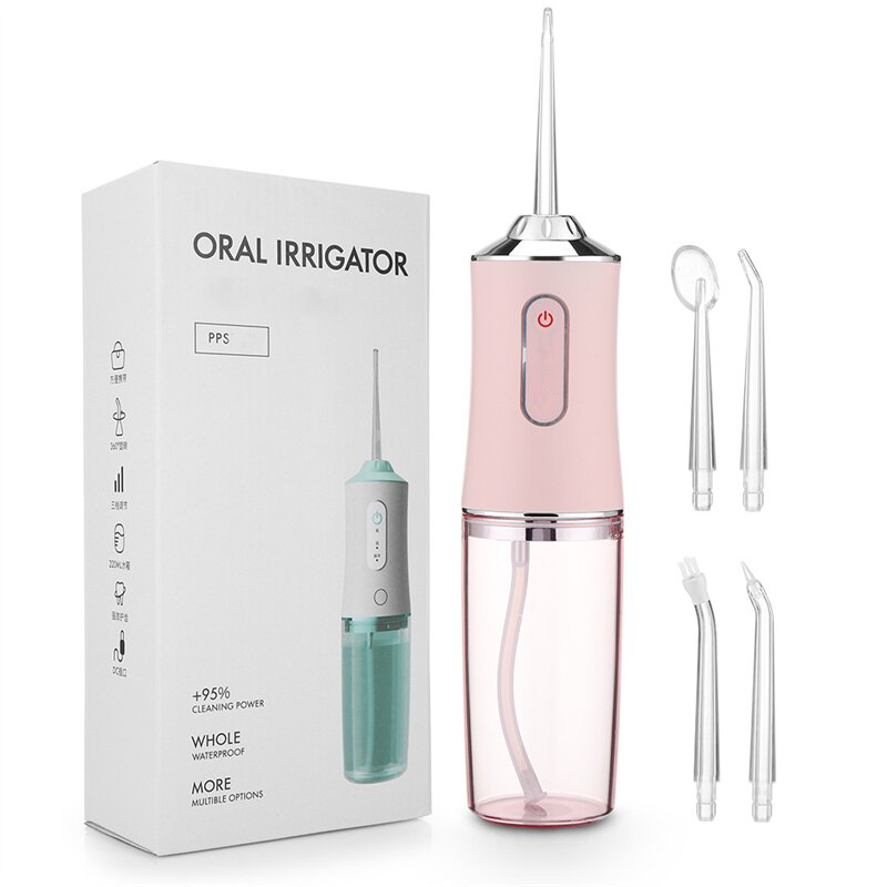 Portable Dental Water Irrigator Usb Rechargeable 4 Jet Tips-xinru
