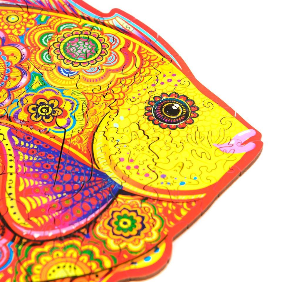 Shining Fish Wooden Jigsaw Puzzle With Box Gifts-xinru