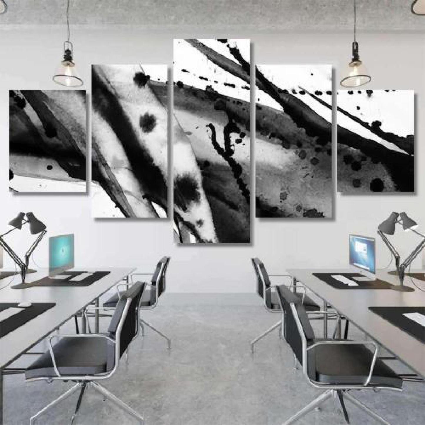 Black White Abstract Watercolor Texture-xinru shop