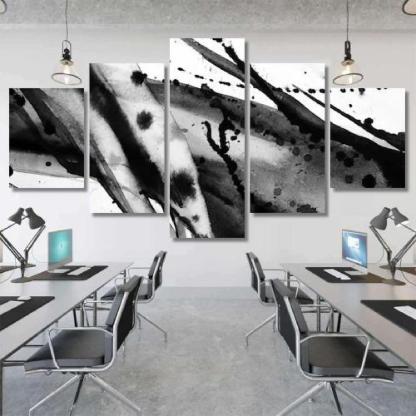 Black White Abstract Watercolor Texture-xinru shop