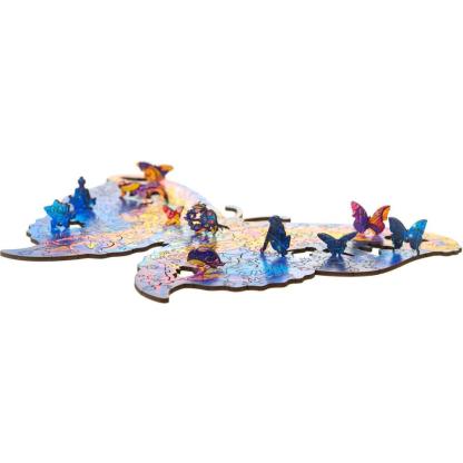 Wooden Colorful Butterflies Jigsaw Puzzle With Box-xinru