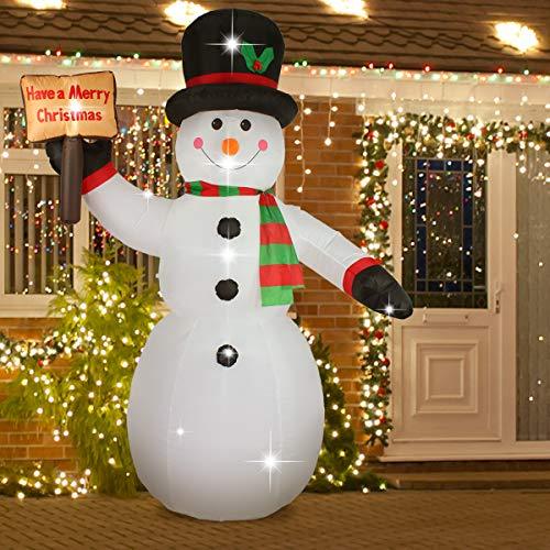 8FT Christmas Snowman Decorations Built-in LED Light-xinru shop