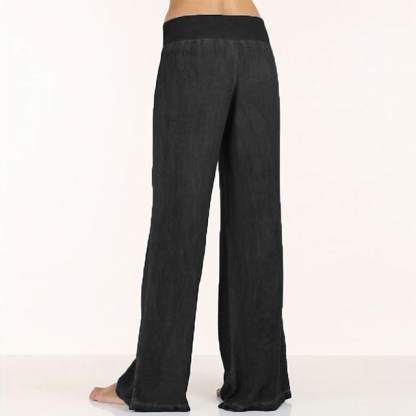 Women's High Waist Elastic Waistband Palazzo Wide Leg Yoga Pants-xinru