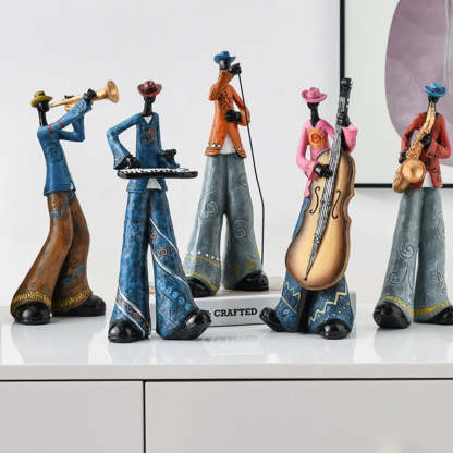 Resin Craft Music Band Statues For Decorations Creative People Ornaments-xinru