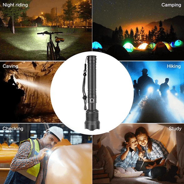 LED Tactical Flashlights Set Waterproof Zoomable Flashlights-xinru