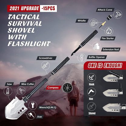 Foldable Portable Multi-Function Survival Shovel-xinru