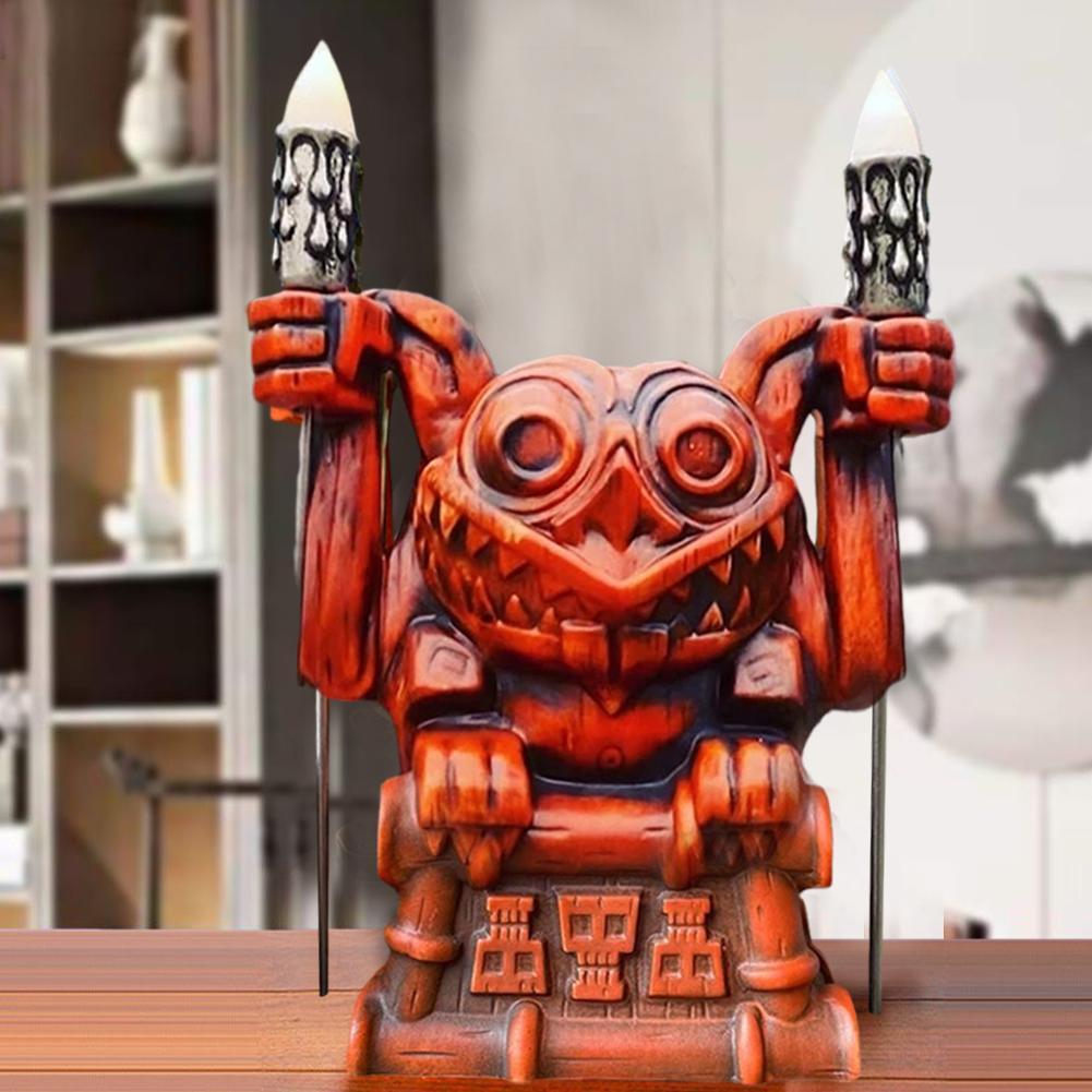 Retro Tiki Figure Statue Hawaii Totem Outdoor Resin Garden Decoration-xinru