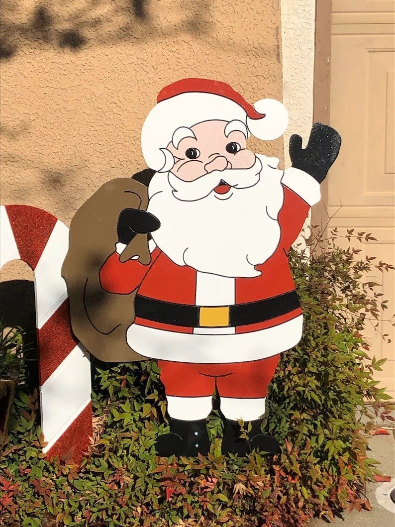 Surprise and Interesting Christmas Decoration-Christmas Yard Decoration Wood Art-xinru shop