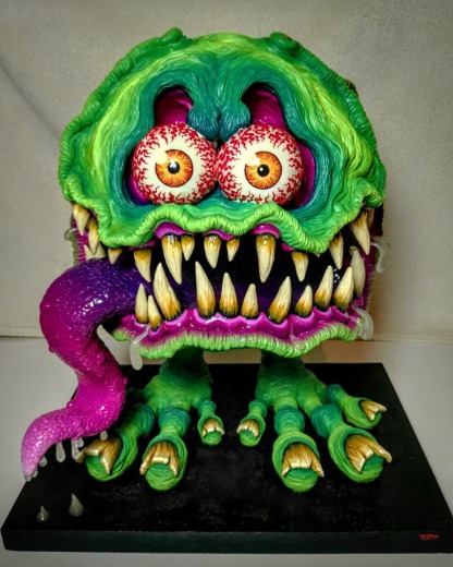 Scary Monster Statue Angry Big Mouth-xinru