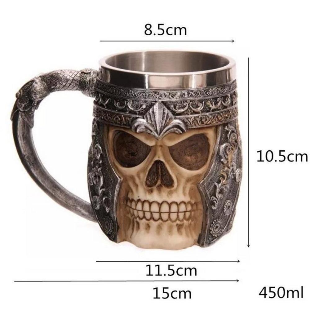 Viking Warrior Horned Skull Tankard-xinru