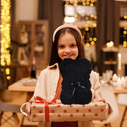 Mother's Day Gift Rose Bear With Box String Lights Necklace-xinru