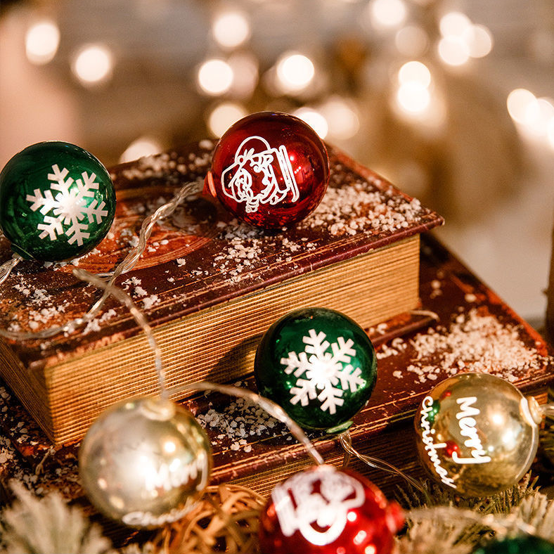 Holiday Party Christmas Decorative Metal Ball String Light-xinru