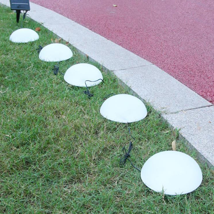 Solar 5 Half Ball LED Outdoor Garden Decorative Lawn Plug Light-xinru