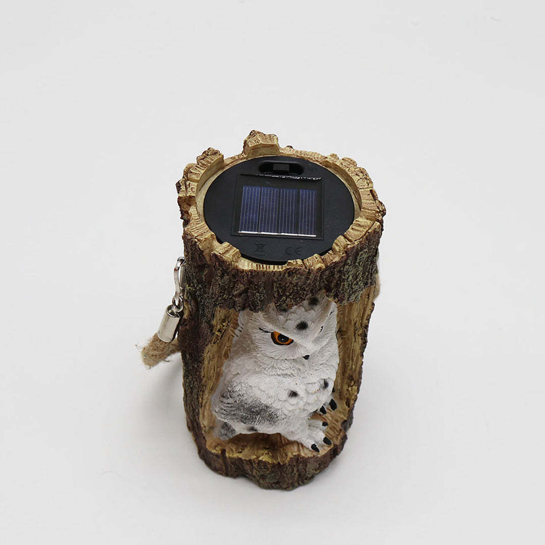 Solar Owl Garden Decorations LED Waterproof Hanging Lanterns-xinru