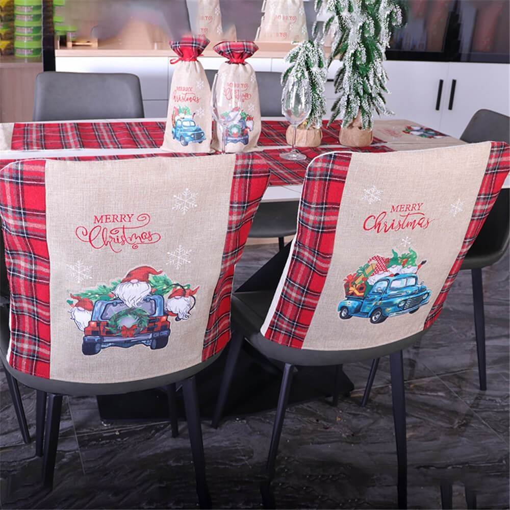 Christmas Chair Covers Home Dining Room Decor Dinner Chair Back Cover-xinru shop