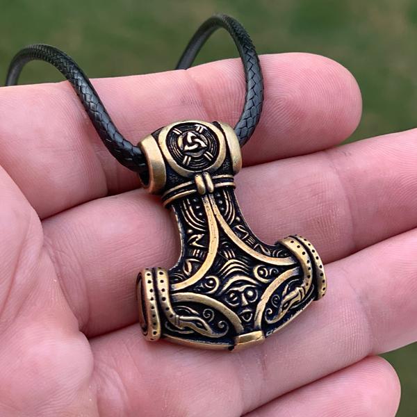 Thor's Mighty Hammer - Bronze or Sterling Silver-xinru shop