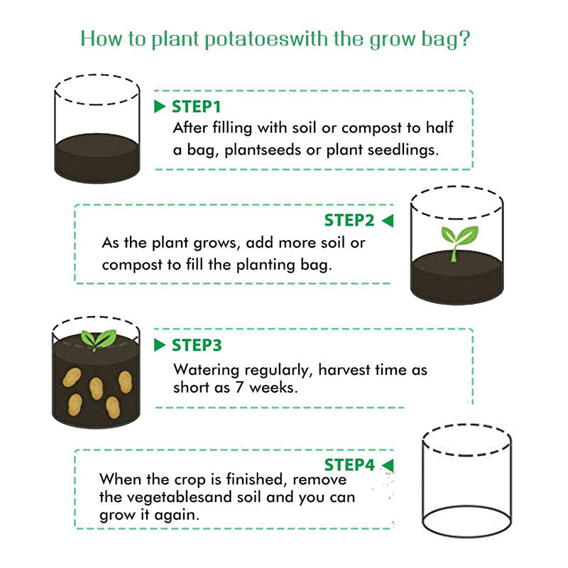 Growing Blue With Flip Lid And Handle For Potato Vegetable Plants-xinru