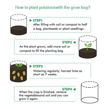 Growing Blue With Flip Lid And Handle For Potato Vegetable Plants-xinru