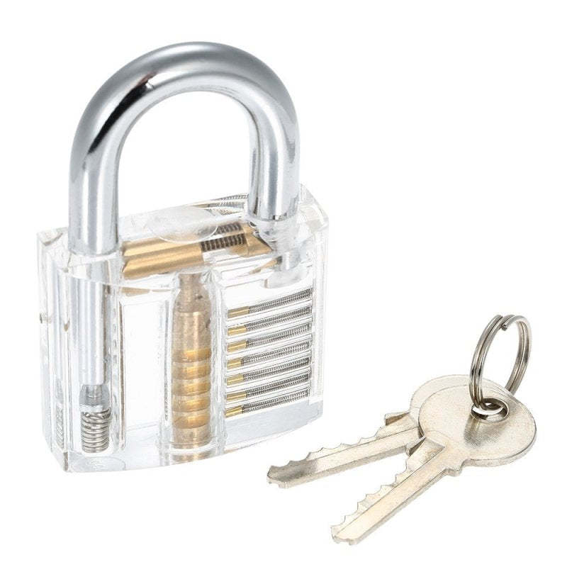 Lock Picking Set Kit Tool With Transparent Practice Training Padlock Lock For Locksmith Beginners And Professional-xinru shop