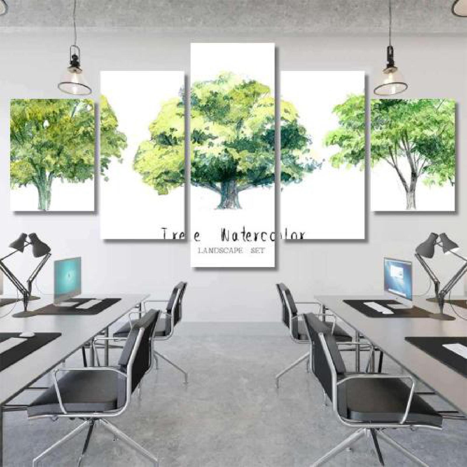 Tree Watercolor Painted Landscape Set Nature-xinru shop