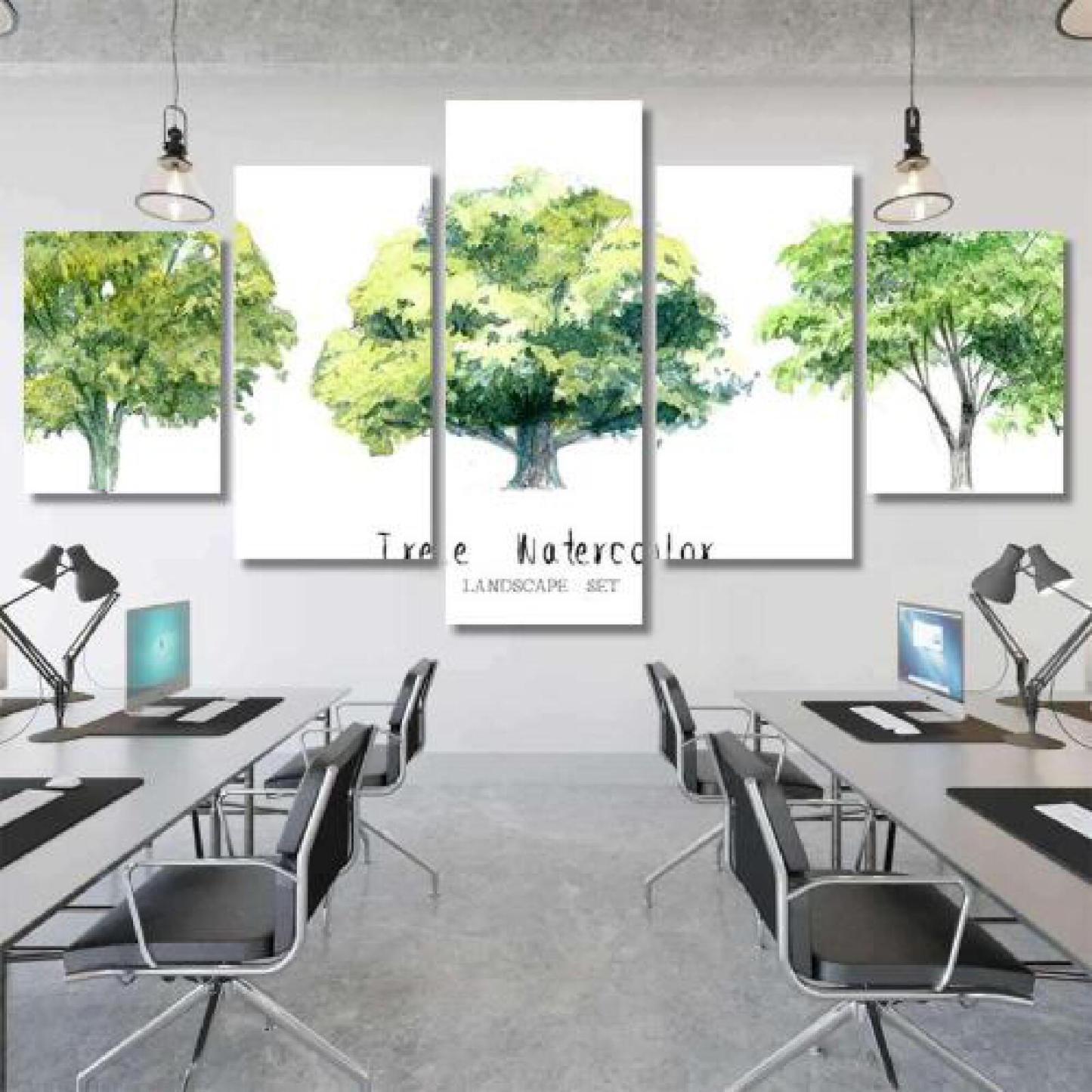 Tree Watercolor Painted Landscape Set Nature-xinru shop