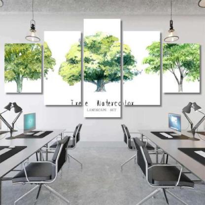 Tree Watercolor Painted Landscape Set Nature-xinru shop