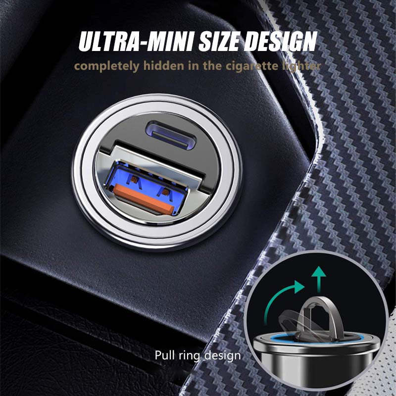 Mini Stealth Car Adapter  USB Fast Charge PD30W-xinru