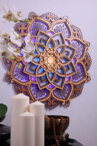 Mandala Yoga Room Night Light LED-xinru