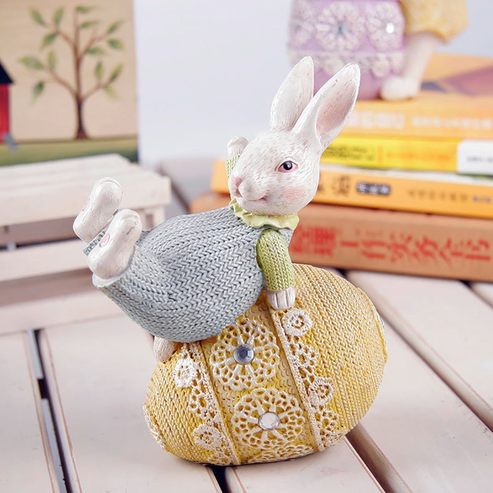 Easter Egg Bunny Desktop Decoration-xinru