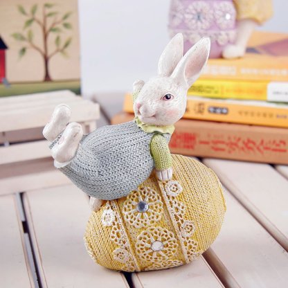 Easter Egg Bunny Desktop Decoration-xinru