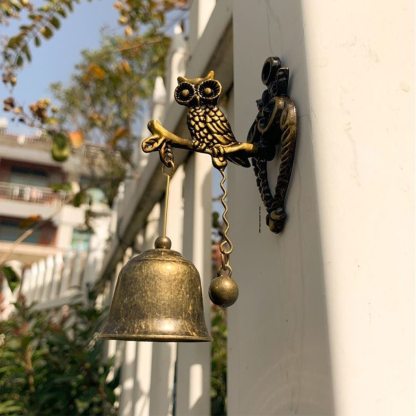 Vintage Metal Bell Door Shopkeeper Good Luck Knocker Windchime-xinru