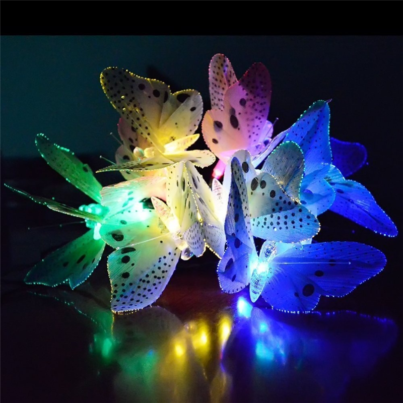 Solar Butterfly Fairy Tale Light String Waterproof Outdoor Garden Decorative Light-xinru