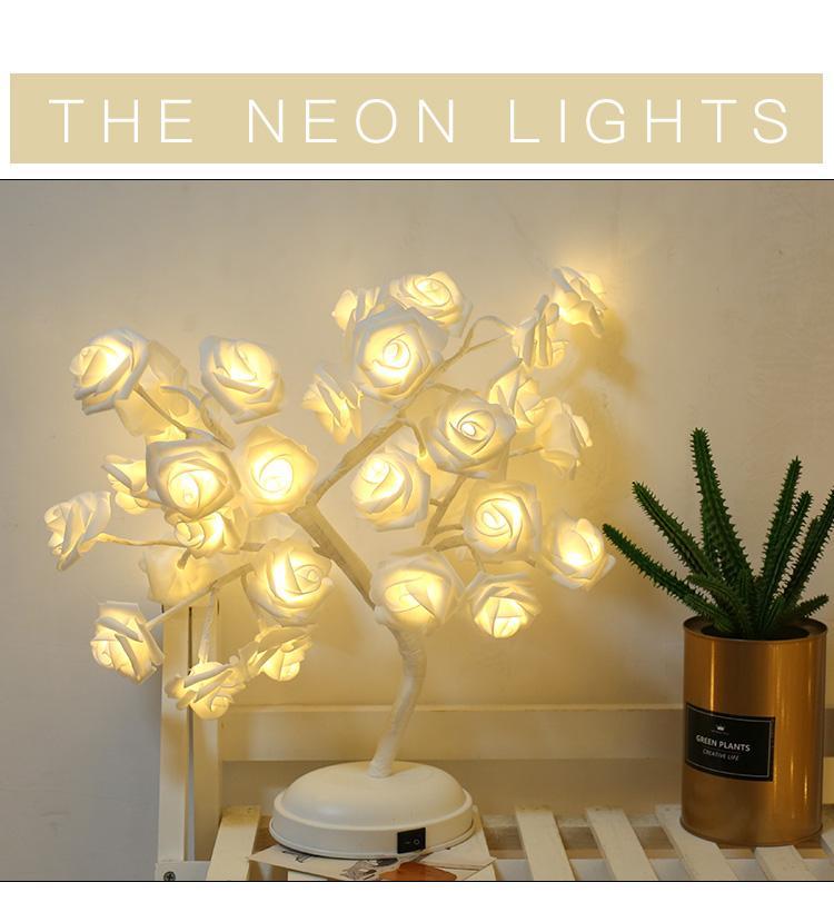 Romantic soft light rose lamp-xinru shop