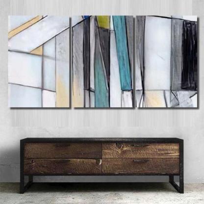 Charcoal Pastel Study Abstract Painting Geometric-xinru shop