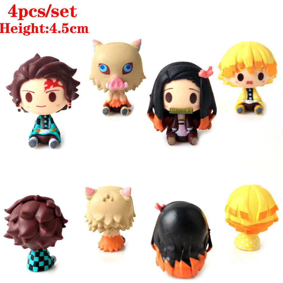 Demon Slayer Cute Figure Toy Anime Pvc Action Figure Toys Collection For Model-xinru
