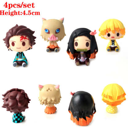 Demon Slayer Cute Figure Toy Anime Pvc Action Figure Toys Collection For Model-xinru