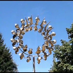 Wind Powered Kinetic Magic Metal Windmill Garden Decoration-xinru shop