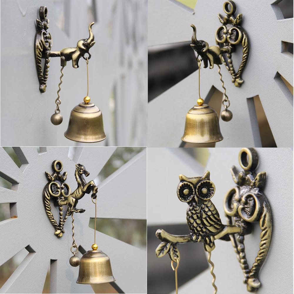 Vintage Metal Bell Door Shopkeeper Good Luck Knocker Windchime-xinru