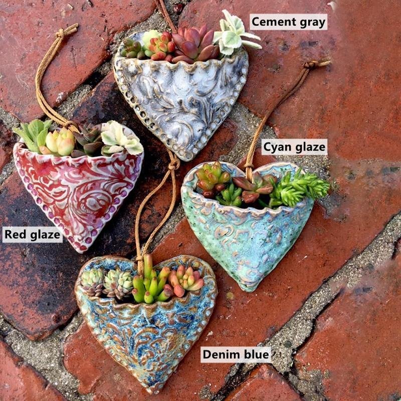 Planting Succulent Heart Pocket Planter-xinru