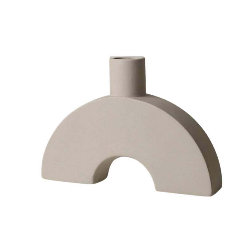 Ceramic Vase Creative Art Dried Flower Plain Floral Arrangement-xinru