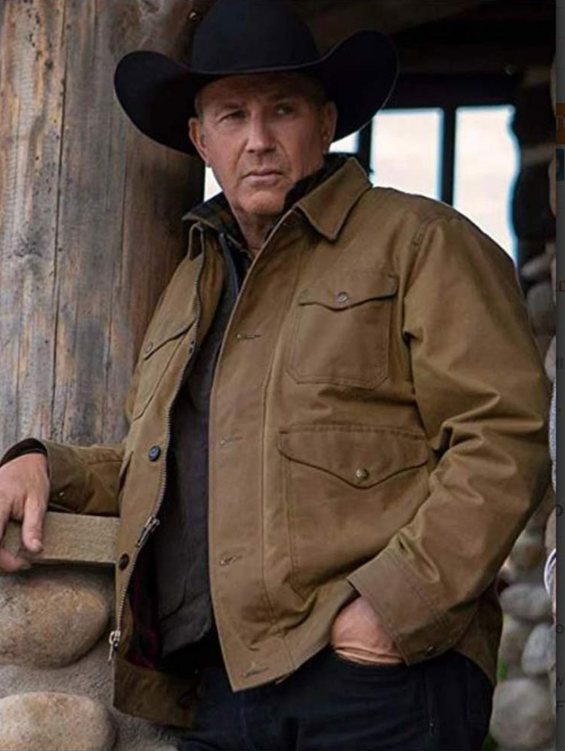 Kevin Costner Yellowstone John Dutton Vintage Style Cotton Jacket-xinru shop